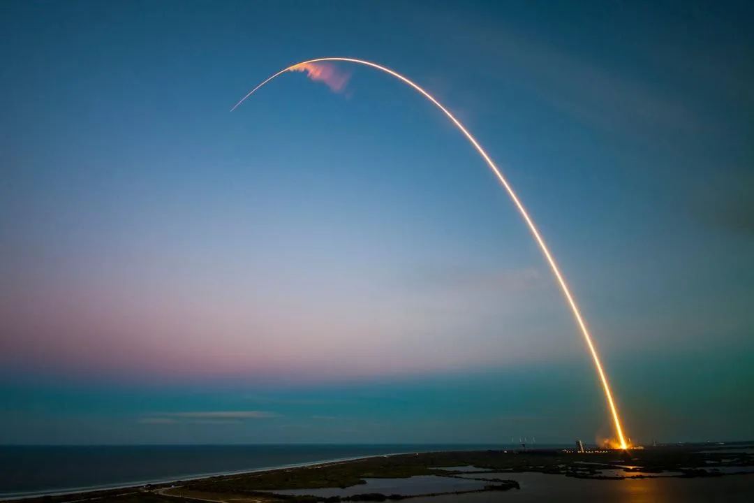 Rocket ship taking off from SpaceX