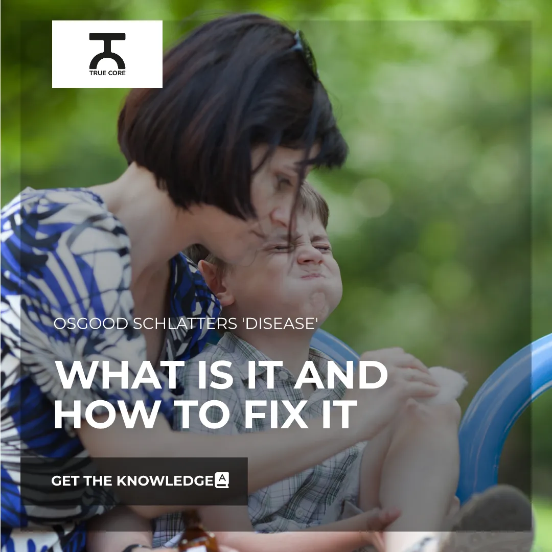 Young athlete receiving True Core assessment for Osgood-Schlatter knee pain at Newbury physiotherapy clinic