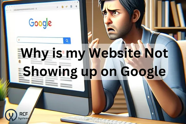 A person trying to figure out why their website is not showing up on google