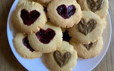 Bolachas com Coração de Compota 