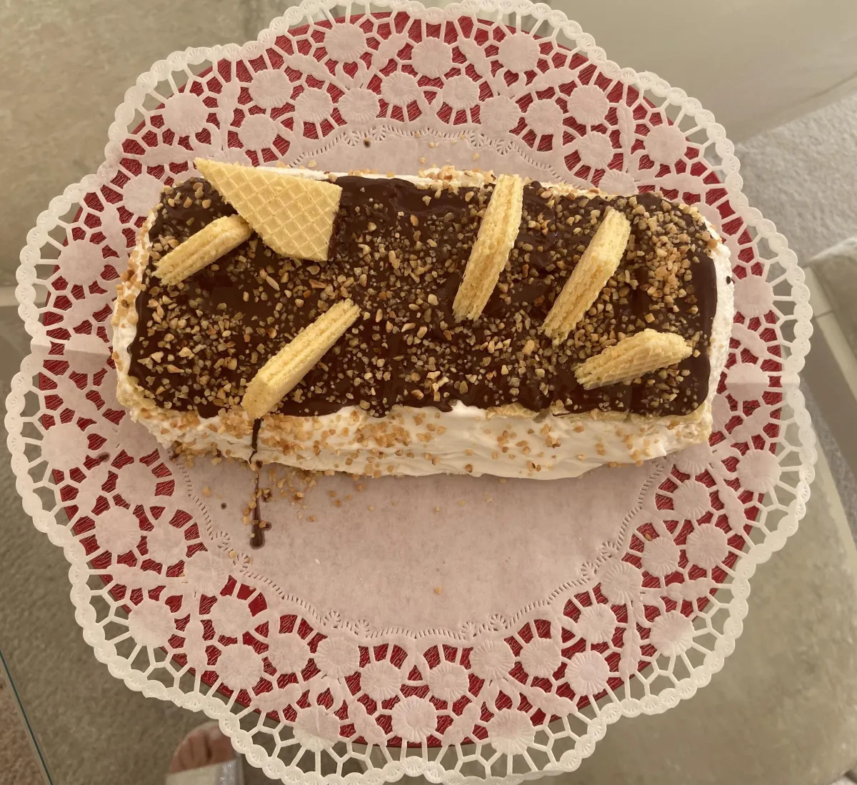 Bolo, semifrio, wafers, sem gluten, sem leite, vegan, sem acucar, saudavel