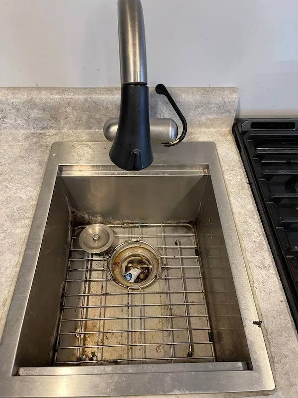 Deep Cleaning Kitchen Sink in Naperville.