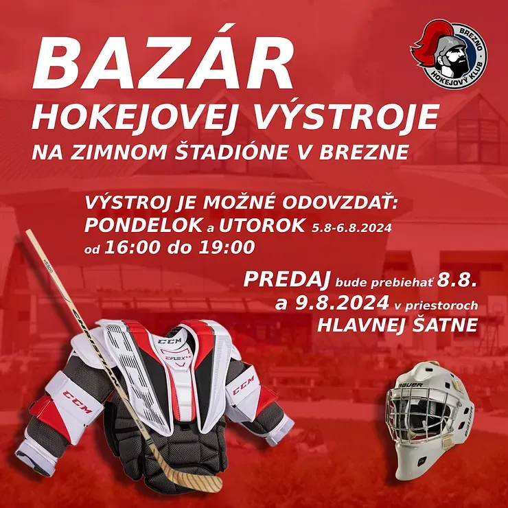 BAZÁR HOKEJOVEJ VÝSTROJE