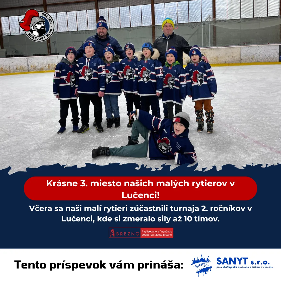 Krásne 3. miesto našich malých rytierov v Lučenci!