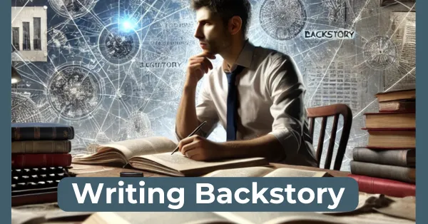 Writing work area along side book cover for Built From Broken