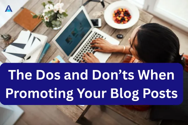 Blog post promotion image of a black woman typing her blog post