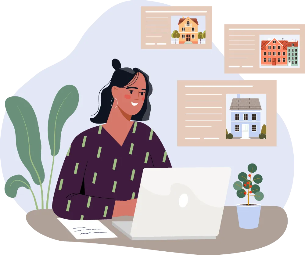 woman working on computer