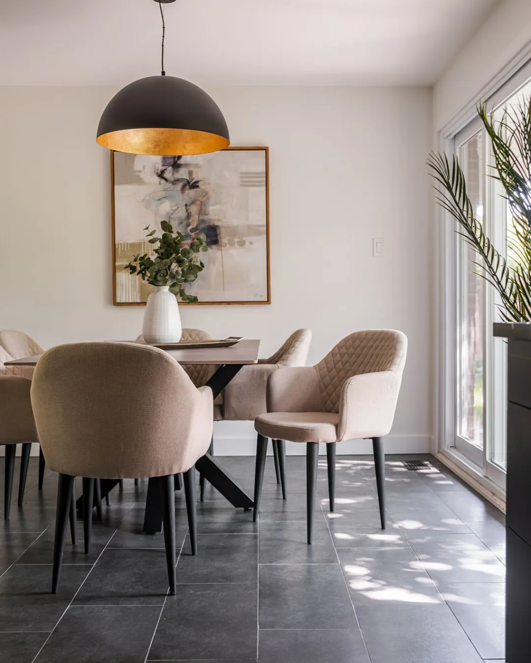 Freshly painted dining room showing value of new paint