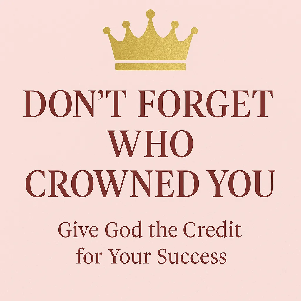 Don’t Forget Who Crowned You: Giving God the Credit for Your Success