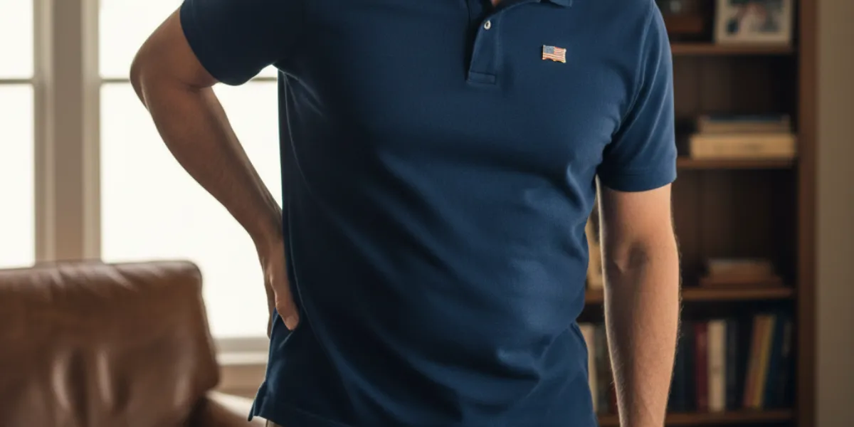 Older man holding his back