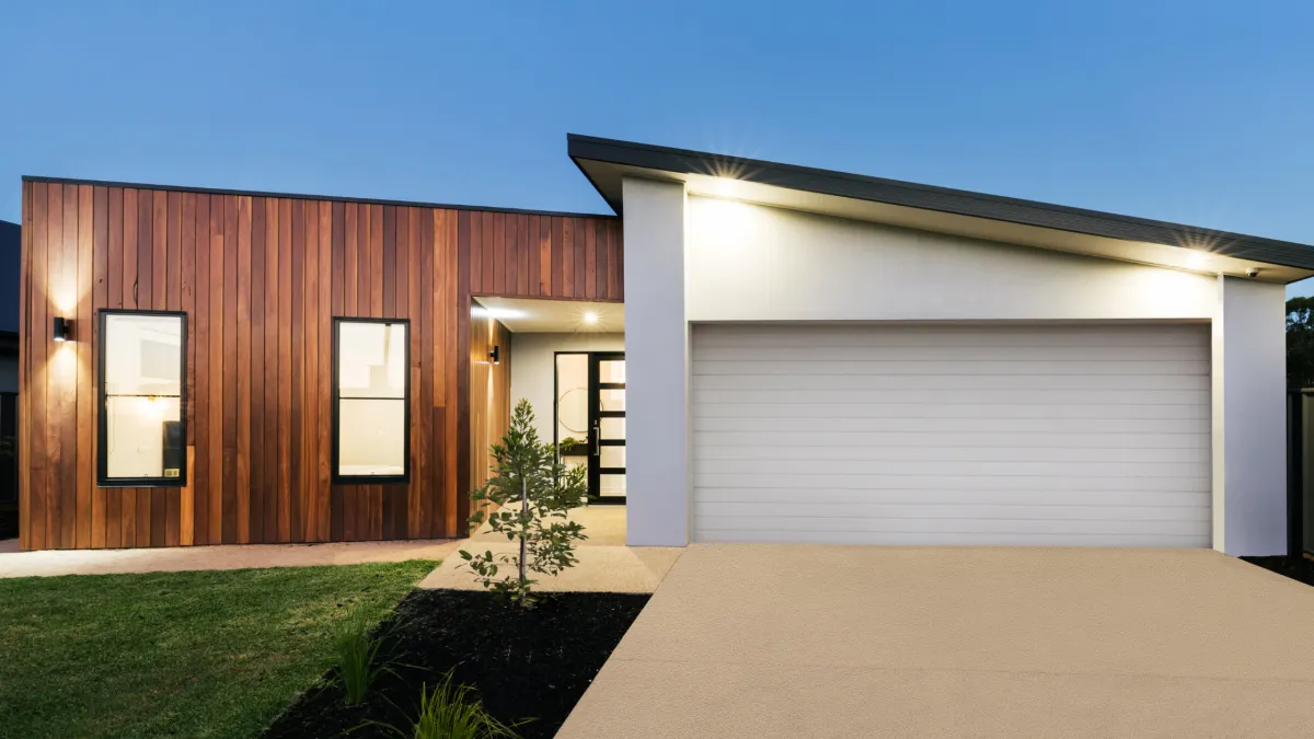 house with garage door