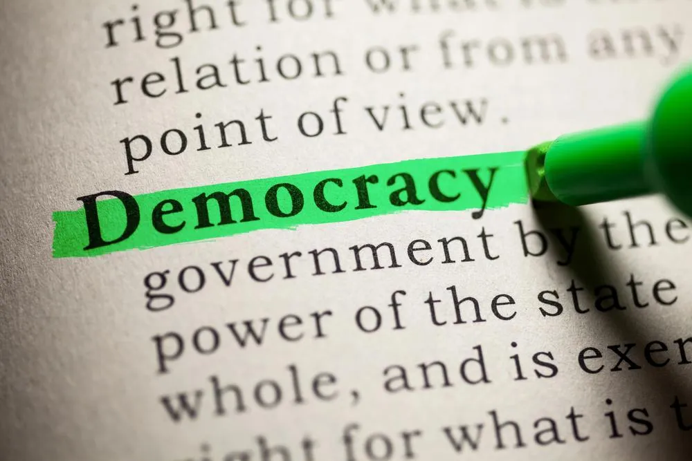 Democracy Definition Highlighted