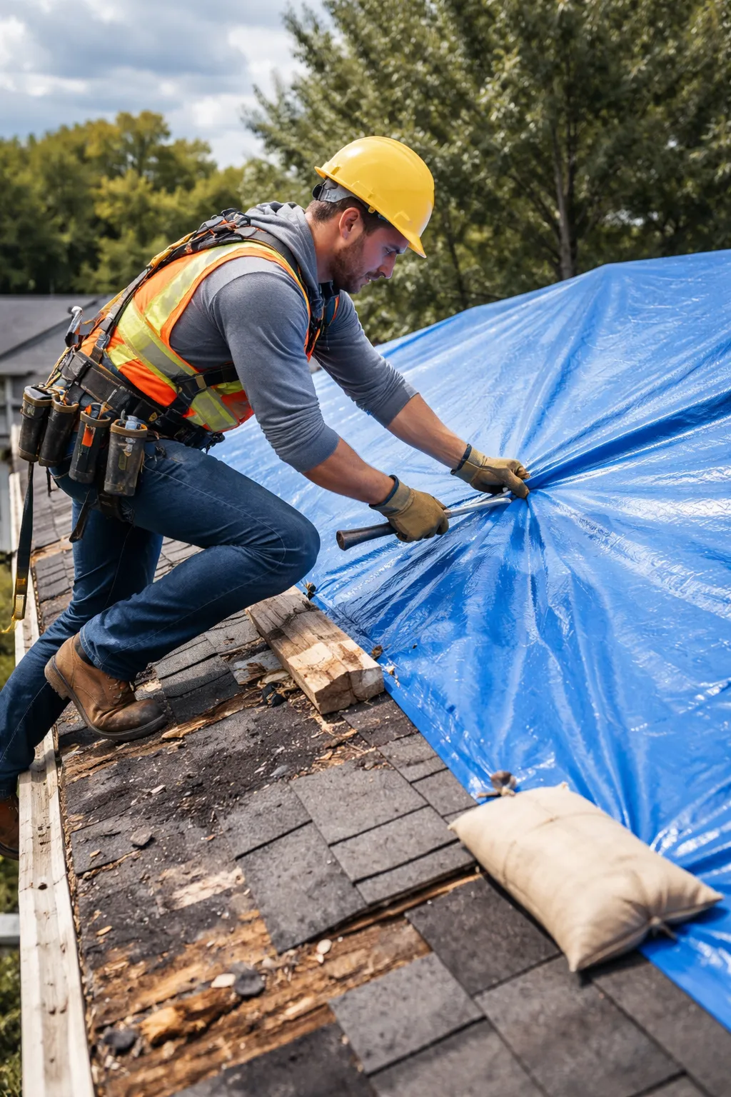 Emergency Roof tarping