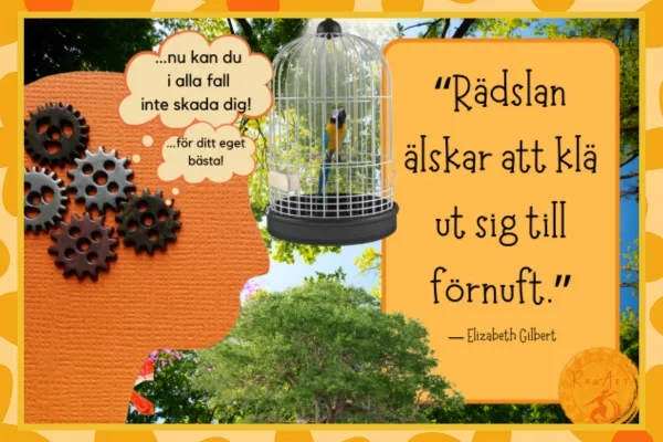 kvinna som överkommer sin rädsla