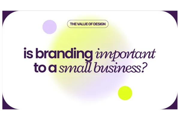 A creative colour with the question about whether branding is important in the abstract image