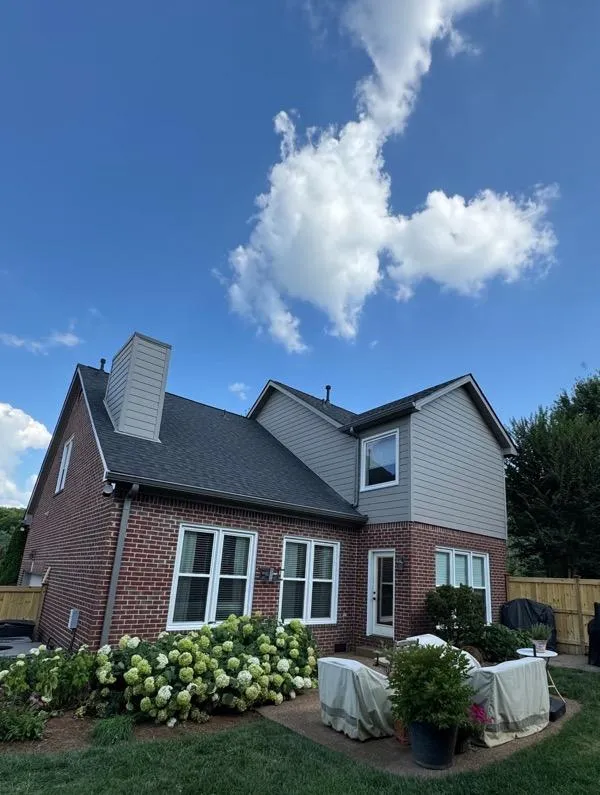 Brick and Hardie board siding home exterior remodel in Franklin, Tennessee