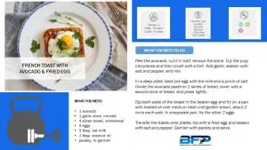 BFP Weekly Recipe- French Toast With Avocado And Fried Egg