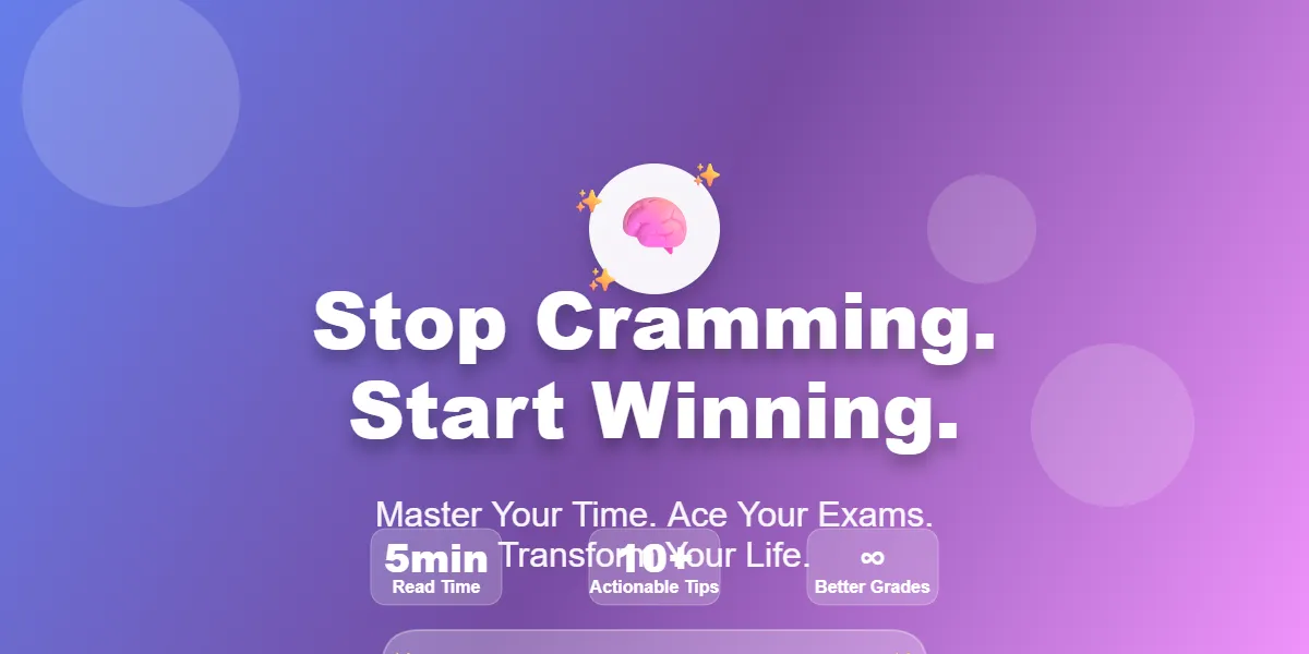 How to Build Better Study Habits and Master Time Management