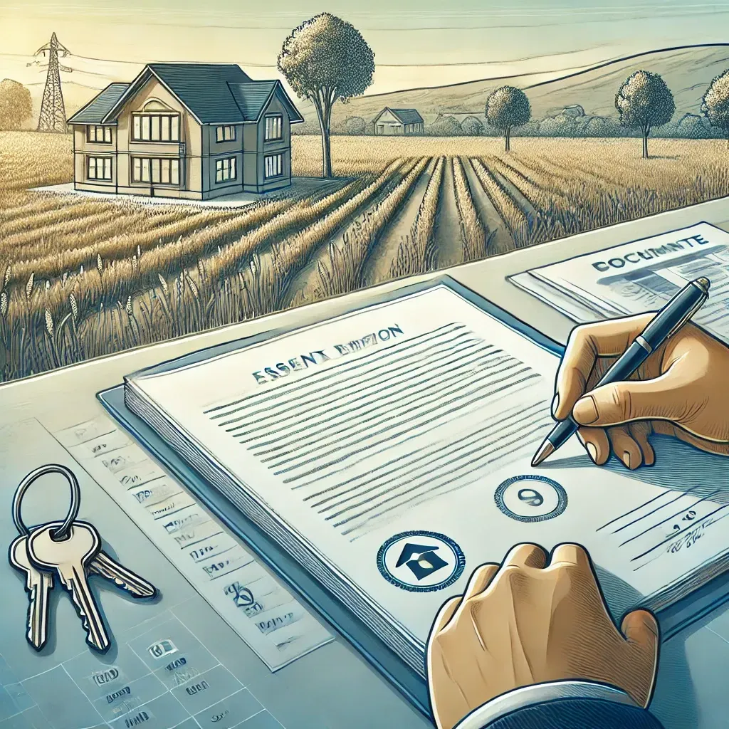 Essential documents for selling land by owner include title, appraisal, and sale contract