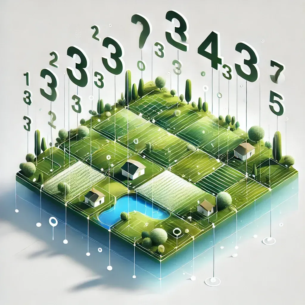 Illustration of a parcel number guide for property identification and tax management