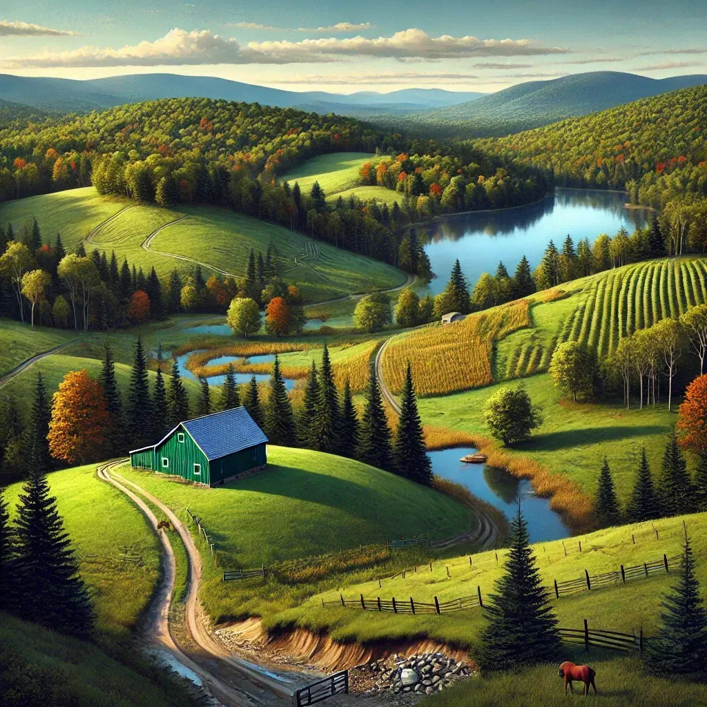 Explore the pros and cons of buying land in Vermont: peaceful living, low taxes, and investment potential