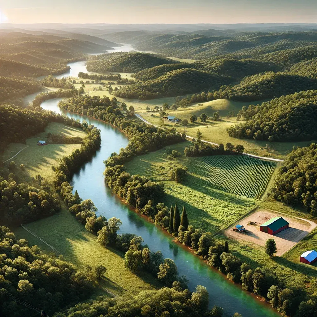 The Best Counties to Buy Land in Arkansas, highlighting affordable rural land options