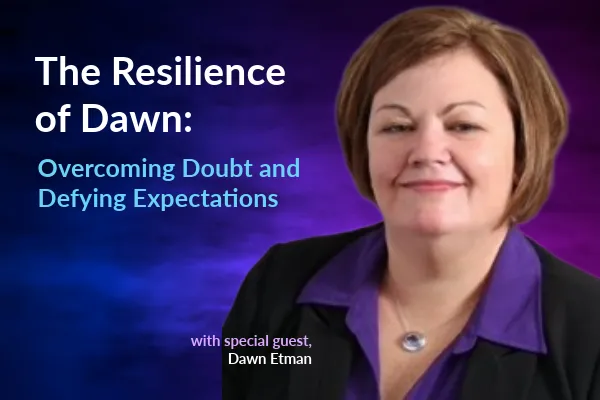 Dawn Etman on Purple Background - The Resilience of Dawn