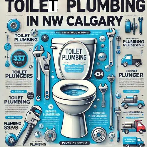 Licensed plumber in NW Calgary fixing a toilet plumbing issue with expert tools and advanced techniques.
