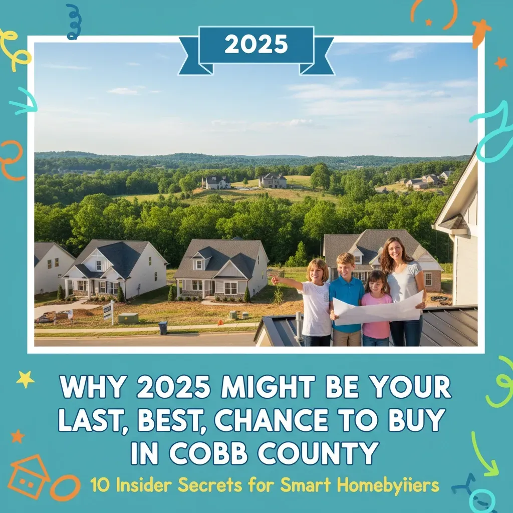 Image of a family looking at home plans overlooking Cobb County