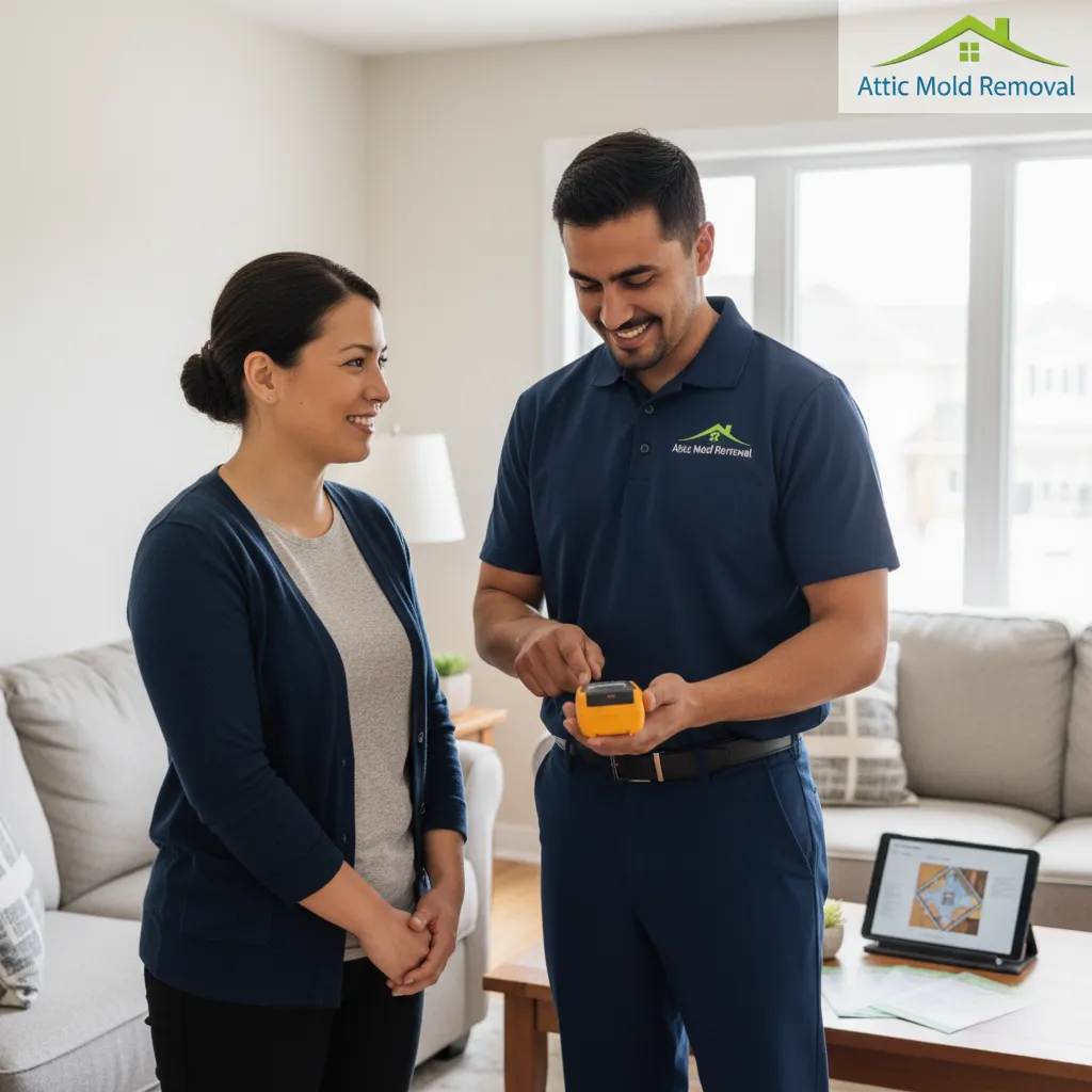 attic mold removal ottawa talking to customer