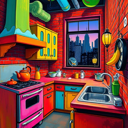 A highly detailed, realistic depiction of a modern kitchen undergoing stylish remodeling, featuring sleek marble and wooden countertops, contemporary dark wood cabinetry, and shiny stainless steel appliances illuminated by soft, warm lighting. The scene includes a partially open cabinet revealing neatly stacked colorful dishes and quirky jars with whimsical labels, adding personality. A small potted plant with variegated leaves, a vintage-style timer, and patterned tile samples sit on the countertop, representing design choices and budget considerations. Transparent, floating price tags subtly suggest cost-awareness without clutter. The bright, airy background showcases large windows allowing natural sunlight to highlight textures of wood, marble, and metal, creating a warm, inviting atmosphere. Thoughtfully arranged tools and materials such as a measuring tape, paint swatches, and a sketchpad with layout drawings suggest planning and budgeting. The overall tone is professional and approachable, with a welcoming mood that combines inspiration with subtle hints of affordability. The color palette includes warm neutrals, soft blues, and greenery, emphasizing comfort and reliability. The realistic art style with meticulous lighting and detail enhances the scene's authenticity, appealing to homeowners interested in kitchen renovations.