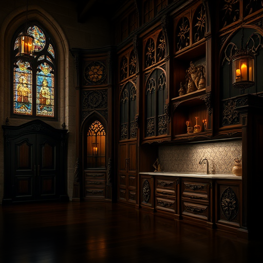 An elegant blog cover image illustrating bathroom remodeling this year in the style of Byzantine art. The image depicts a luxurious, ornate bathroom interior featuring gilded mosaics, intricate geometric patterns, and richly detailed textures. Central to the scene is a beautifully tiled bathtub with swirling, ornate designs, surrounded by stylized stained-glass windows that cast colorful, shimmering light across the space. Elegant columns with carved capitals support an arch decorated with gold leaf motifs, enhancing the grandeur. Whimsical, stylized water drops and soap bubbles with delicate filigree details add a playful touch to the regal atmosphere. The background showcases a serene, misty landscape visible through the stained glass, symbolizing renewal and rejuvenation. Decorative elements like vine patterns, floral motifs, and stylized fauna emphasize harmony between nature and craftsmanship. The color palette includes rich golds, deep blues, vibrant turquoises, and warm terracotta tones, creating a majestic yet welcoming environment. The composition focuses on textured surfaces, ornate details, and a calm, sophisticated mood, emphasizing the theme of luxurious bathroom renovation inspired by Byzantine artistry and modern renewal.