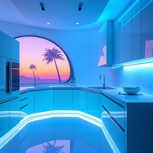 A vibrant folk art-inspired illustration of a charming bathroom scene representing regional design trends in Lutz, Florida. The setting features a cozy bathroom with handcrafted, stylized elements, including ornately patterned pastel tiles in soft turquoise, coral pink, and sunny yellow, evoking a breezy Floridian vibe. A vintage clawfoot bathtub decorated with whimsical floral motifs is positioned next to a window with playful, flowing curtains gently fluttering, revealing lush palm trees and Spanish moss outside. A quirky wooden shelf displays ceramic cacti and cheerful seashell soap dispensers, adding local personality. Rustic accents such as weathered wooden stools, woven baskets, and beach-inspired decorations like tiny sailboats and starfish enhance the relaxed, tropical atmosphere. The background showcases lush greenery, orange groves, and a bright sun partially obscured by stylized clouds, creating a warm, inviting setting. Decorative elements include folk-style patterned towels, a painted floral mirror frame, and vintage fixtures with ornate handles. The illustration's bold outlines, bright yet harmonious colors, and slightly naive, handcrafted aesthetic evoke the warmth and personality of Lutz’s local Florida lifestyle, making it an engaging, cheerful blog cover image.