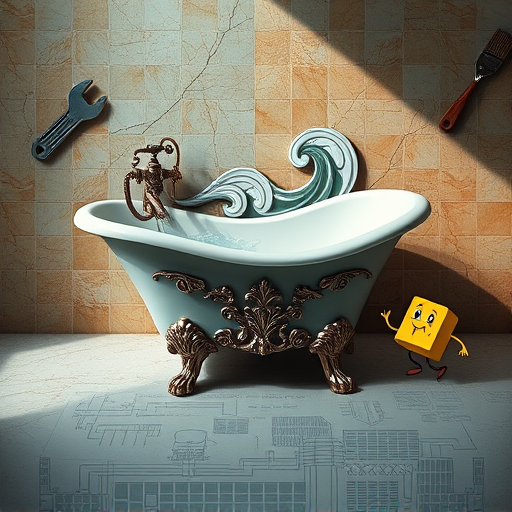 A vibrant PopArt-style illustration of a custom kitchen design in Citrus County, Florida, featuring bold geometric shapes, thick black outlines, and exaggerated whimsical elements. The scene includes a central kitchen island decorated with oversized citrus fruits—lemons, oranges, and grapefruits in bright yellows, oranges, and greens—set against saturated teal and coral cabinetry. swirling patterned countertops add lively energy, while large windows with sunburst rays flood the space with warm Florida sunlight, casting playful shadows. Cartoonish, oversized kitchen utensils like spoons, spatulas, and mixers are scattered throughout, appearing animated and quirky. The background showcases stylized palm trees and simplified Citrus County landscape in bright tropical colors, enhancing the Florida vibe. The entire composition exudes a cheerful, fresh, and inviting atmosphere, capturing the fun, creative spirit of custom kitchen design with a bold, energetic PopArt aesthetic featuring vivid oranges, yellows, greens, blues, and coral tones.