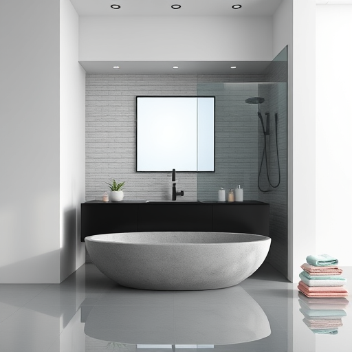 A vibrant FolkArt-inspired illustration depicting the concept of bathroom remodeling costs. The scene features two whimsical, miniature bathroom interiors side by side—one with vintage clawfoot tubs, ornate sinks, and colorful tile patterns, and the other with sleek, modern fixtures—both rendered with bold, stylized patterns and intricate FolkArt line work. Playful elements surround the bathrooms, including tiny tools such as hammers, wrenches, and paintbrushes, animated with lively motion, alongside small, quirky dollar signs expressing financial considerations. In the background, a cozy craft room with shelves holding paint pots, fabric rolls, and miniature blueprints enhances the inviting, handcrafted atmosphere. The scene’s warm color palette includes reds, blues, yellows, and greens, creating a friendly, engaging vibe. Decorative FolkArt motifs like swirling patterns and floral accents frame the scene, adding a lively, artistic touch that emphasizes the playful exploration of bathroom remodeling costs.