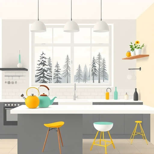 A highly detailed, realistic depiction of a vintage kitchen scene focused on repairing damaged appliances. The scene features a sturdy wooden work table stained with oil and grease, organized with tools such as screwdrivers, pliers, a multimeter, and a magnifying glass. An open microwave shows exposed circuit boards, while a malfunctioning coffee maker with water stains and cracked plastic parts sits nearby. A slightly dented toaster reveals internal wiring. In the background, a tiled backsplash with a colorful, patterned design adds charm, contrasting with the metallic and plastic textures of the appliances. A playful rubber duck hangs from a kitchen pendant light, adding humor and whimsy. Bright, natural daylight streams through a window, highlighting the details of the repair process and casting soft warm shadows. The cozy, lived-in environment includes tools on a magnetic strip and a vintage clock, emphasizing craftsmanship and restoration. The color palette features warm browns, metallic silvers, and vibrant reds and yellows from tools and parts, creating an inviting, professional, yet approachable atmosphere ideal for a blog cover on fixing damaged appliances.