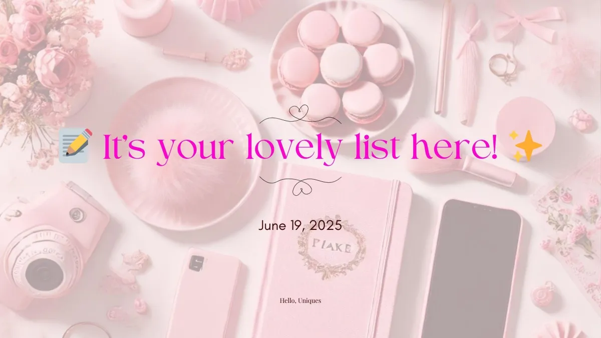 📝 It's your lovely list here! ✨ - June 19, 2025