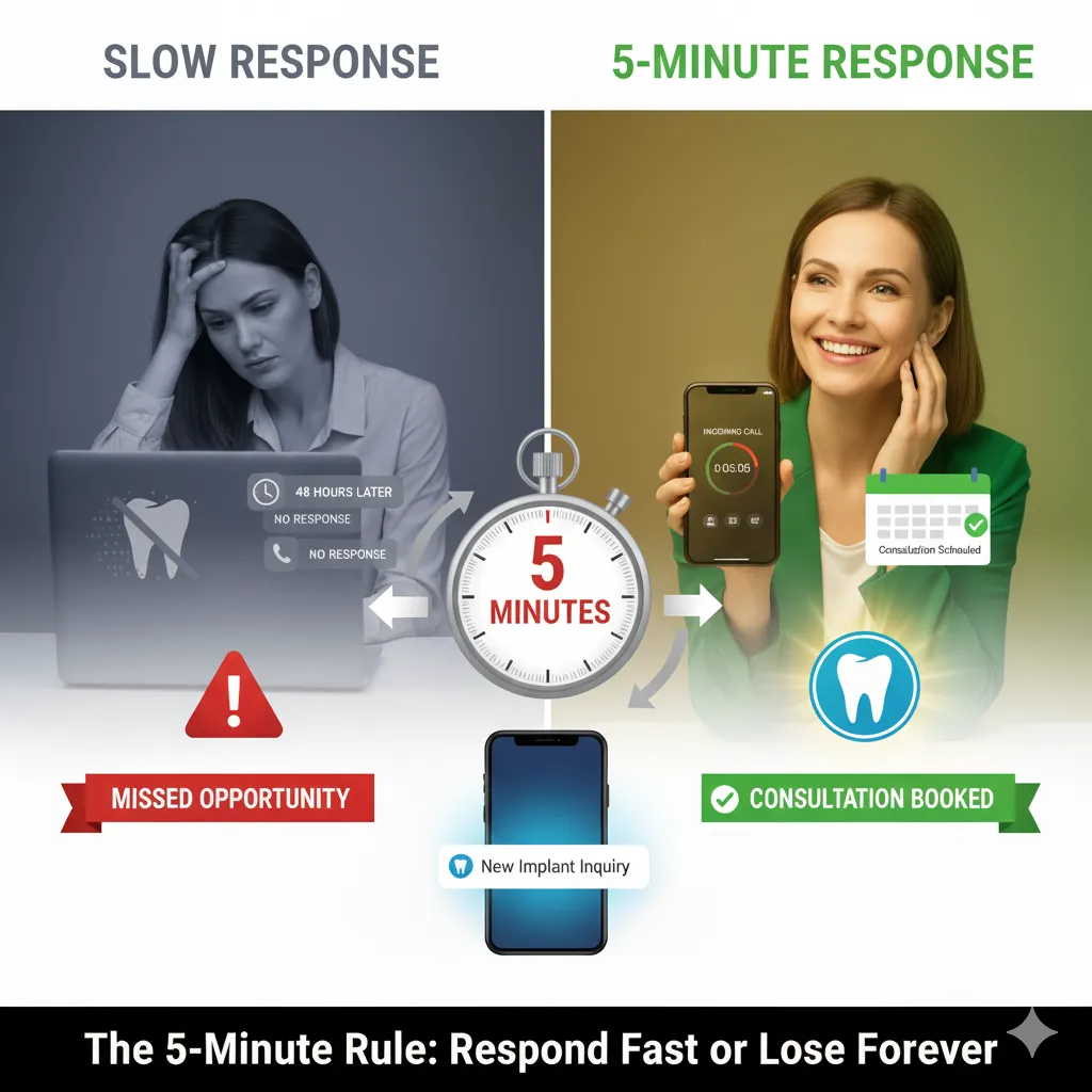 The 5-Minute Rule: How Instant Lead Response Changes Everything for Dental Implant Practices