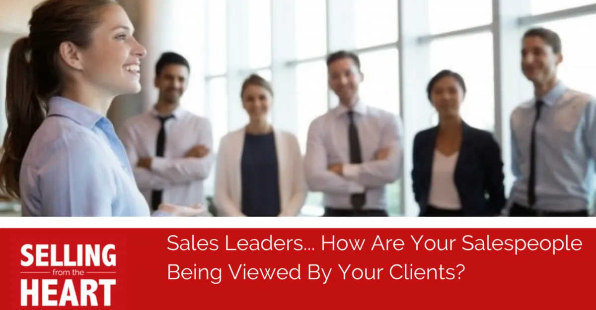 Sales Leaders... How Are Your Salespeople Being Viewed By Your Clients?