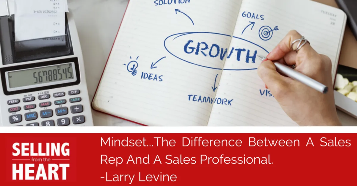 Mindset...The Difference Between A Sales Rep And A Sales Professional.