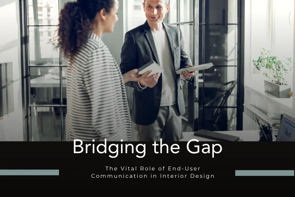 photo of an interior designer consulting with a client