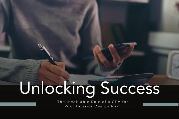 photo of an interior designer doing her financials