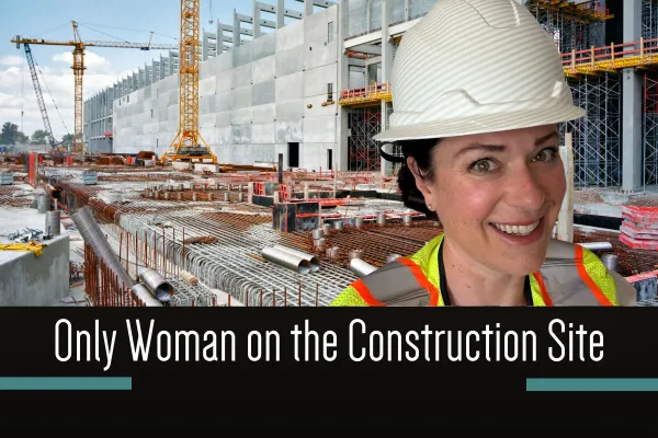 Only Girl on the Construction Site as an interior designer