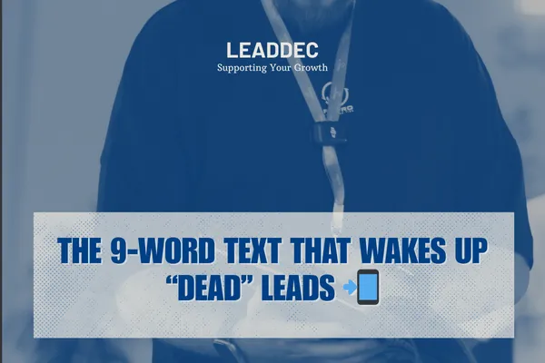 The 9-word text that wakes up “dead” leads 📲