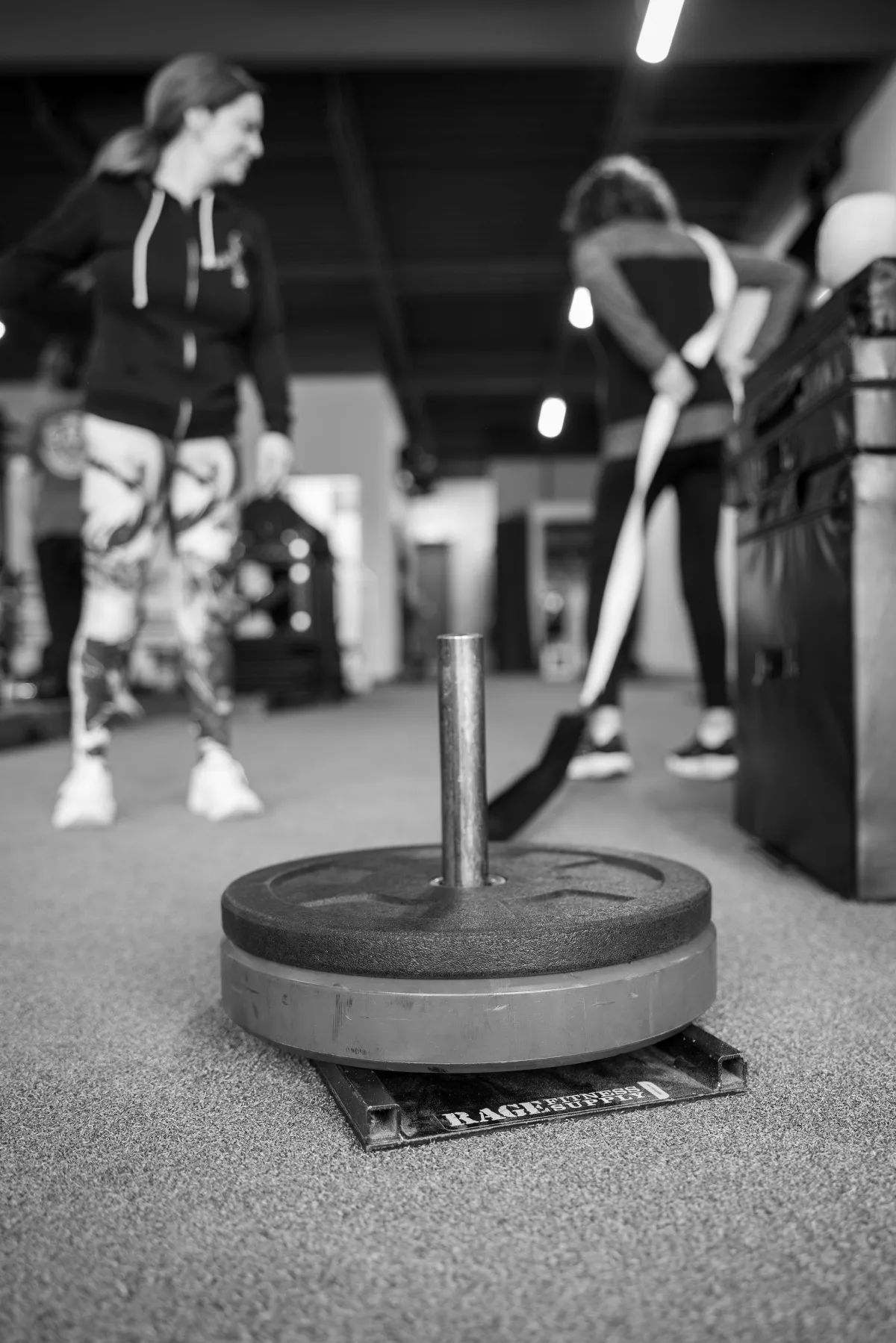 Photo of sled in a gym