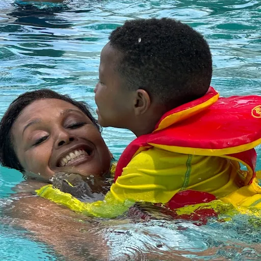 Ryan and Gigi Swimming