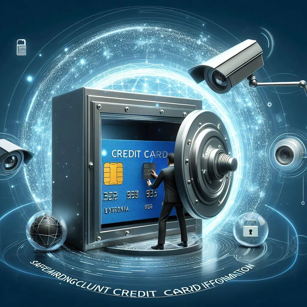 Picture Showing of financial professional Safeguarding Client Credit Card Information