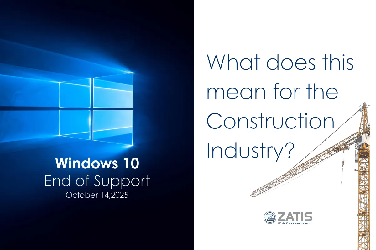 Windows 10 Logo with asking What it means for the construction industry