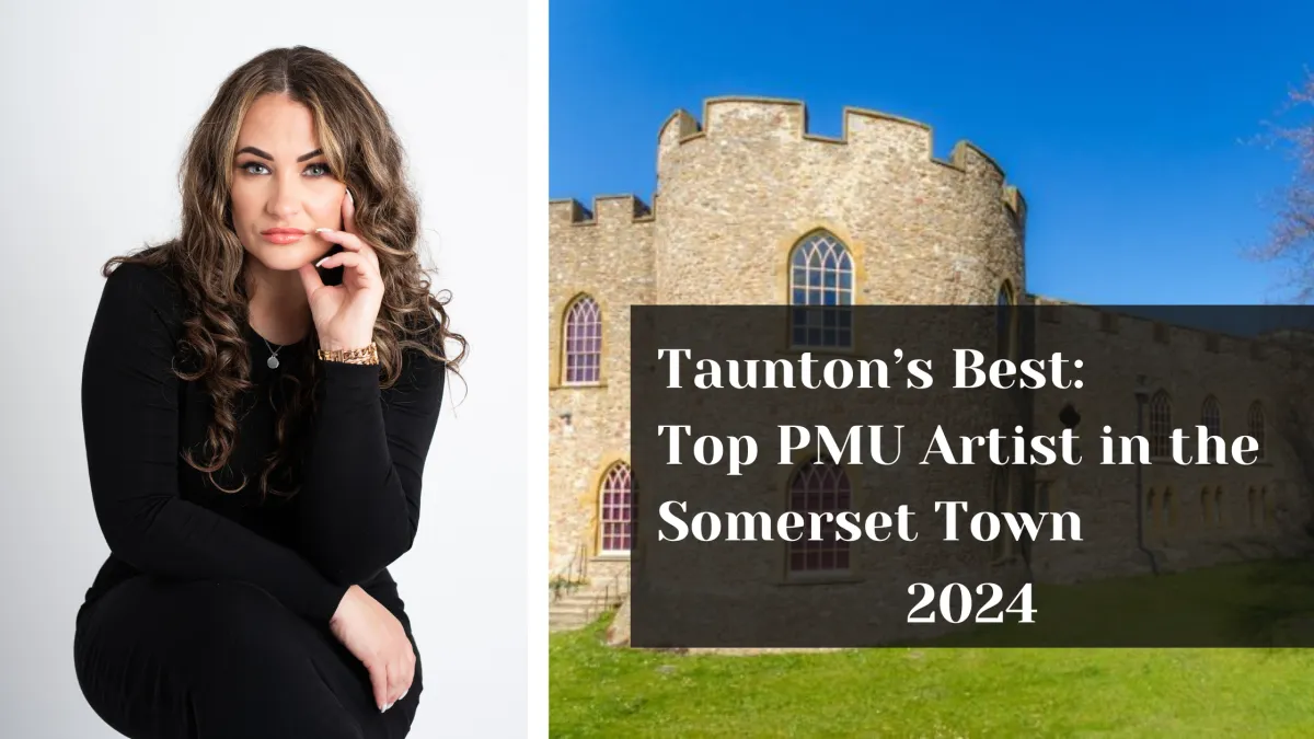 Laura Kanskij performing a precise semi-permanent makeup procedure in her Taunton beauty studio, showcasing her expertise and dedication to enhancing natural beauty.