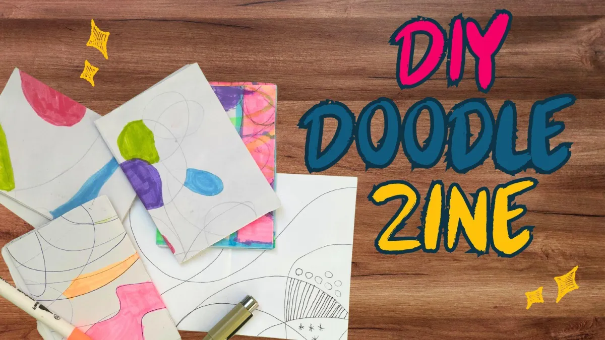 DIY Mini Doodle Coloring Book - Easy Mindful Art, You Can Make Anywhere